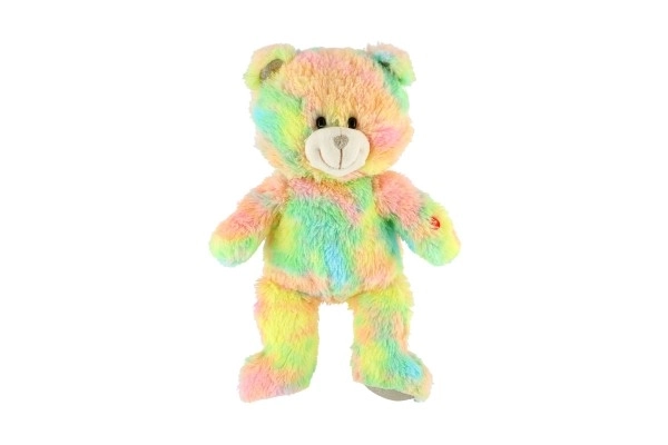 Peluche arc-en-ciel ours rêveur 40cm à piles avec lumière et son en sac