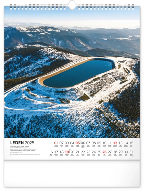 Calendrier mural Tchèque NOTIQUE 2025, 30 x 34 cm