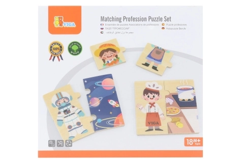 Puzzles en bois correspondant aux professions