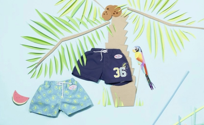 Baby born shorts de plage d'été bleus