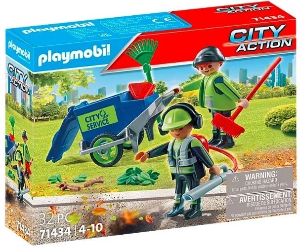 City Action PLAYMOBIL Équipe de nettoyage de la ville - Set de jeu