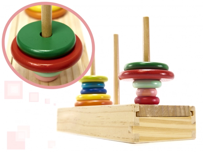 Puzzle en bois pour enfants - Tour de Hanoï