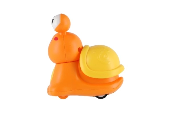 Escargot appuyez et partez plastique 8 cm à inertie 3 couleurs 12 pcs en boîte