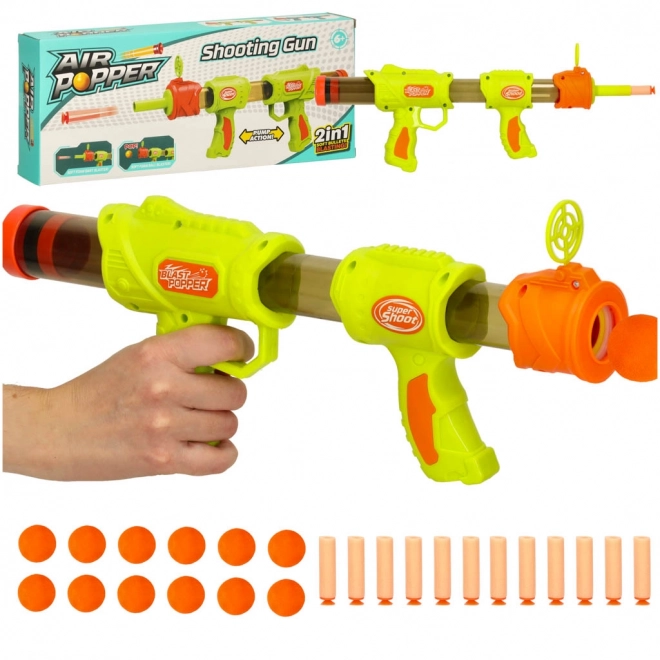 Pistolet pour enfants 2 en 1 vert