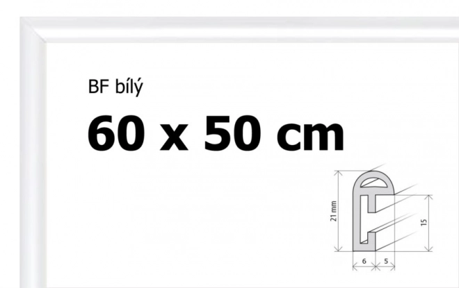 Cadre en plastique pour puzzle 60x50 cm blanc