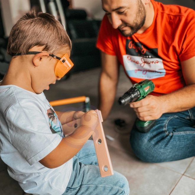 Grande boîte à outils pour enfants Woopie avec perceuse, 15 éléments