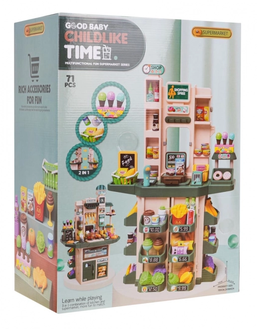 Magasin avec fonctions de lumière et de son + accessoires