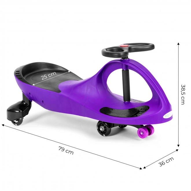Voiturette roulante avec roues LED violettes ECOTOYS