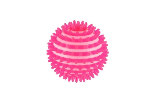 Balle de massage antistress en caoutchouc 8cm à piles avec lumière 6pcs en boîte