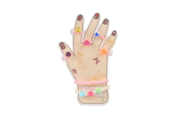 Ensemble de beauté avec bagues et bracelets pour enfants