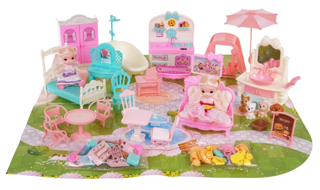 Grande maison pour princesses avec accessoires