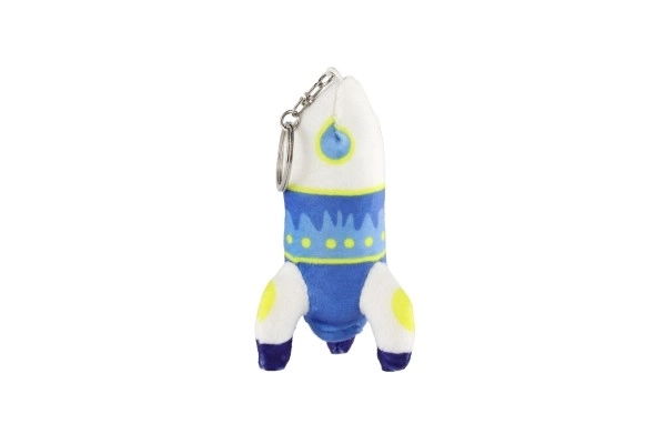 Pendentif fusée peluche 10x5cm dans un sac