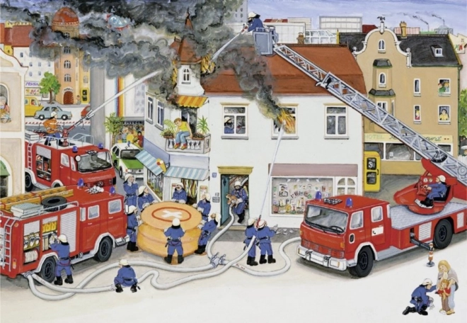 Puzzle Ravensburger Brigade de pompiers 2x24 pièces