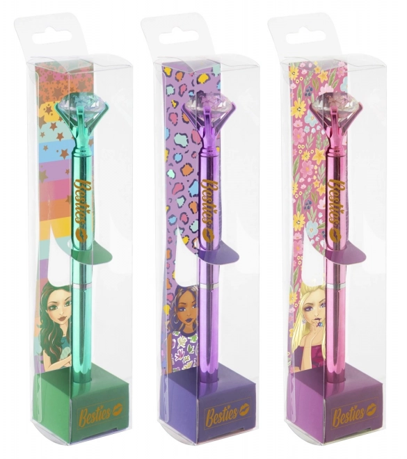 Stylo à bille avec diamant Besties