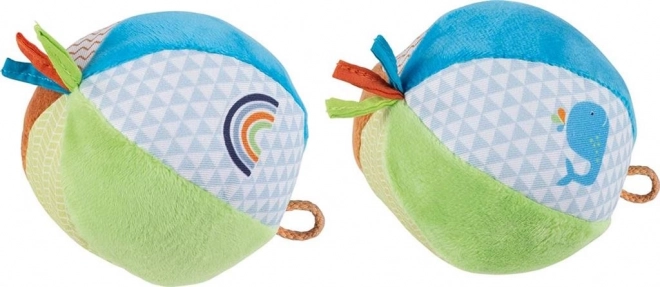 Ballon en tissu Baleine et arc-en-ciel