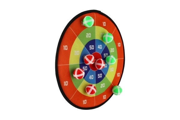 Cible double face à scratch avec balles 34 cm