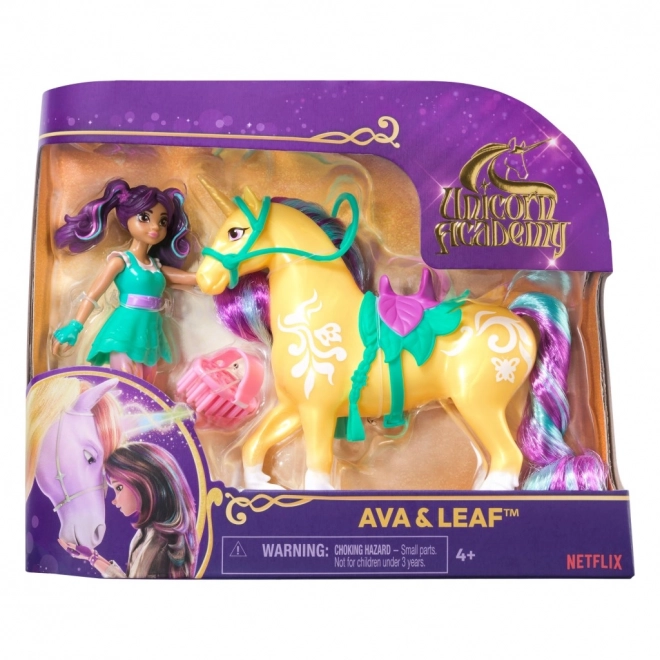 Figurines Ava et Leaf de l'Académie des Licornes