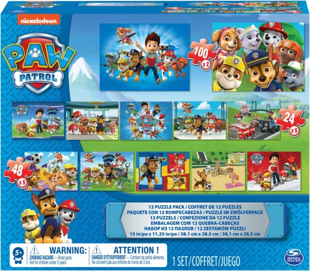 Pat’ Patrouille grand set de puzzles 12 pcs