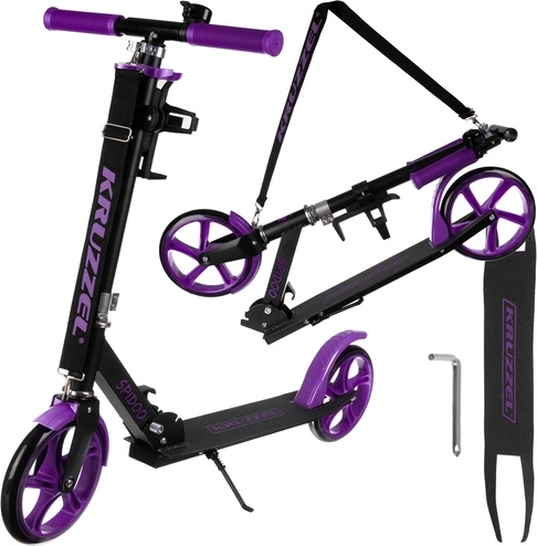 Trottinette de ville pliable pour enfants avec grandes roues (200 mm) – violette