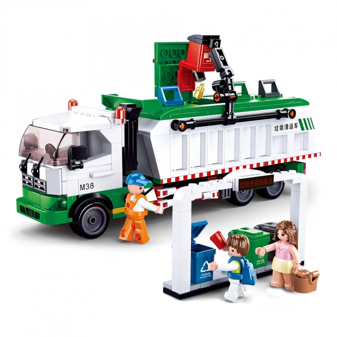 Sluban Town M38-B0780 Camion de recyclage + jeu de cartes
