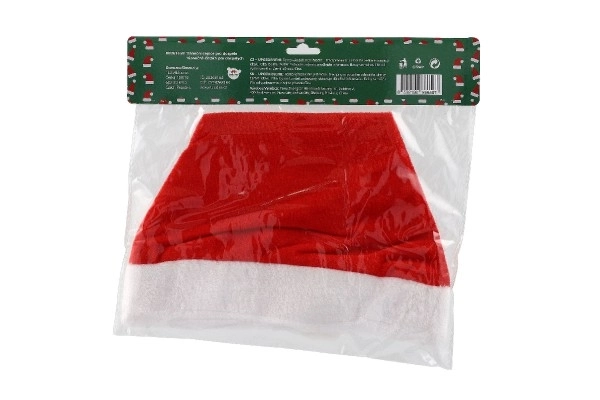 Bonnet de Noël pour adultes tissu diamètre 29 cm sur une carte de carnaval