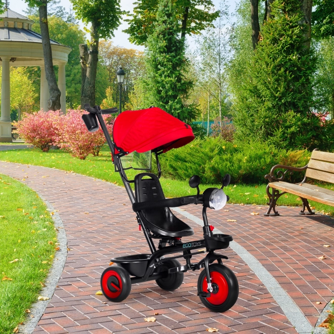 Tricycle 3en1 avec siège pivotant et auvent rouge ECOTOYS