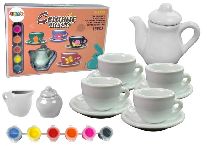 Ensemble de peinture sur porcelaine DIY pour thé