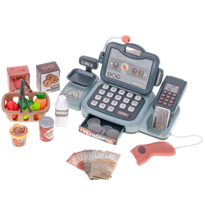 Caisse enregistreuse interactive avec accessoires et scanner