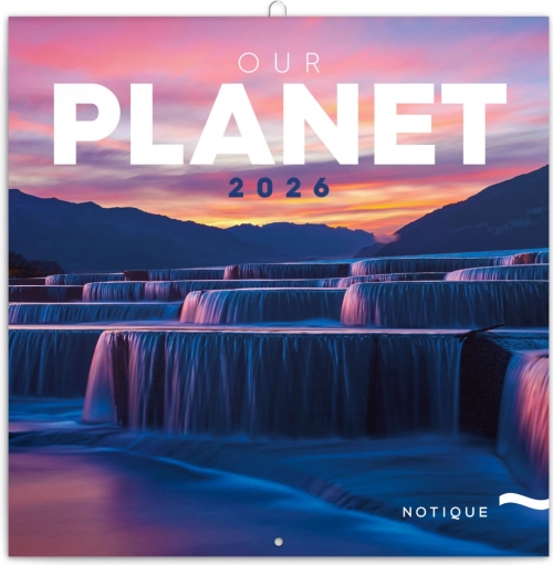 Calendrier bloc-notes Notique Notre planète 2026, 30 x 30 cm
