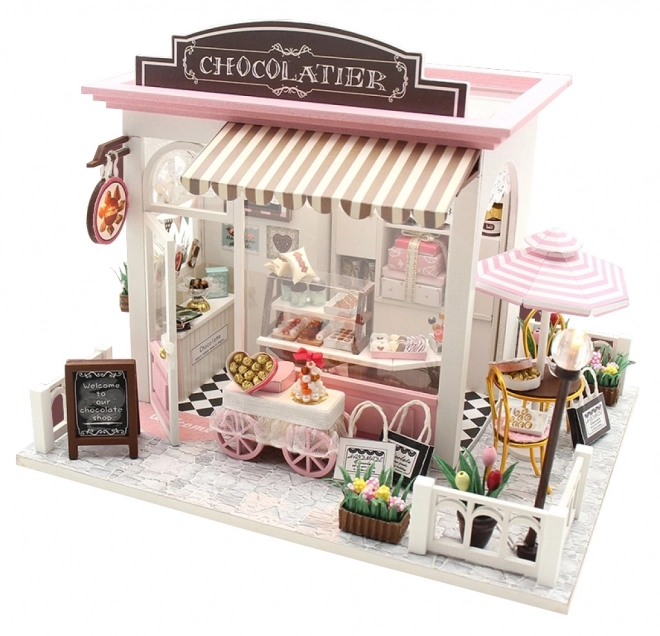 Miniaturisation de maisonnettes Chocolaterie