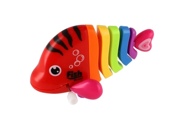 Poisson/Rybka à clé en plastique 11cm mix couleurs 14pcs en boîte