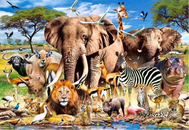 Puzzle 260 pièces Animaux de la Savane