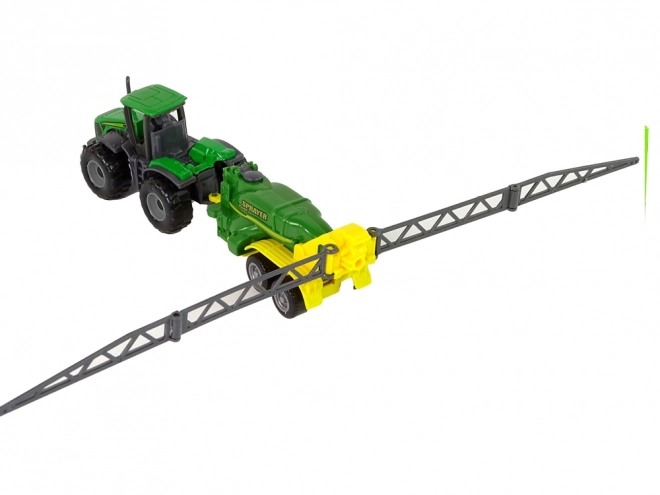 Véhicule Agricole Tracteur avec Pulvérisateur Vert