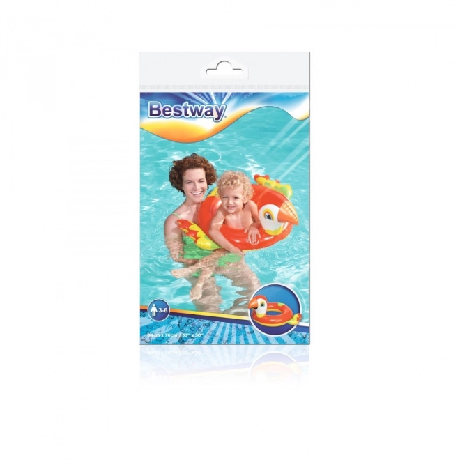 BESTWAY 84x76cm Bouée de Natation Enfant Perroquet Vinyl