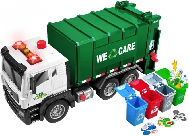 Camion à ordures interactif Purifier 1:10 - Jouet éducatif pour le tri des déchets