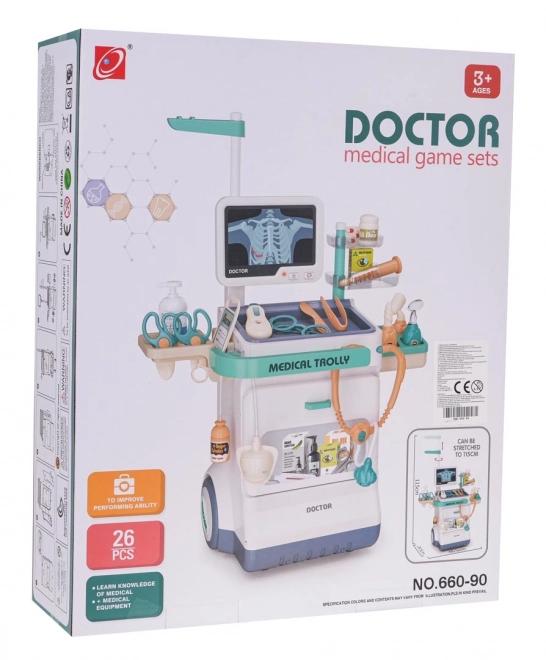 Trousse médicale avec ECG + accessoires Bleu