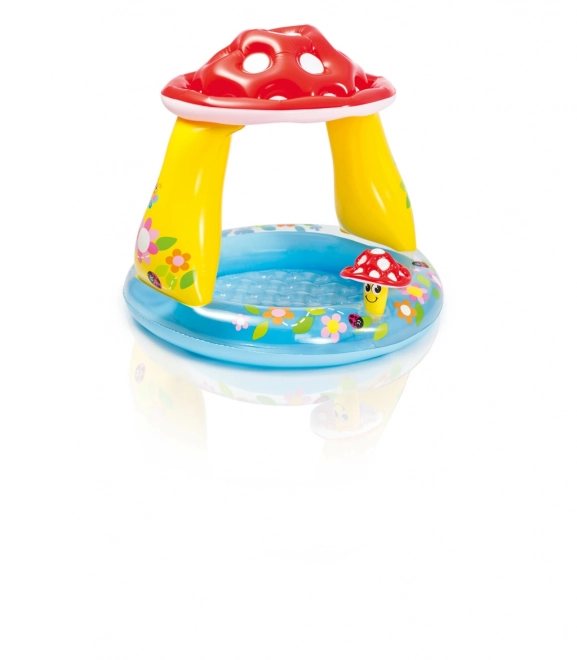 Piscine gonflable fond bébé champignon 102x89cm de 1-3 ans