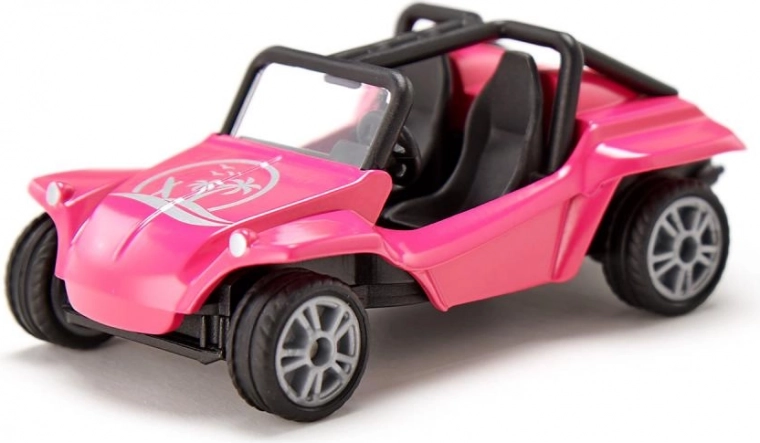 Buggy rose détaillé avec roues à roue libre