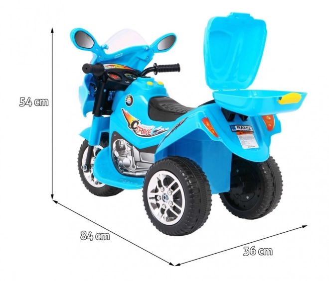 Tricycle BJX-088 moto électrique + sons + lumières – Bleu