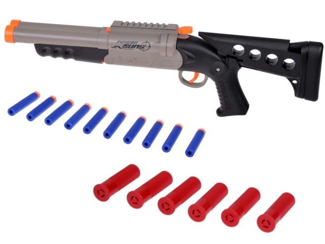 Grande carabine à double canon pour balles en mousse