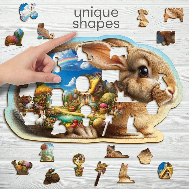 Puzzle en bois Lapin de Wooden City