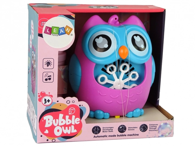 Machine à bulles son Hibou Rose