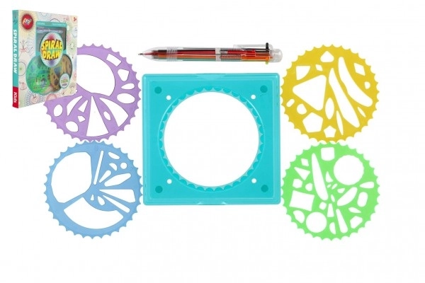 Règle Inspiro + stylo 6 couleurs en plastique dans une boîte 24x24x2cm