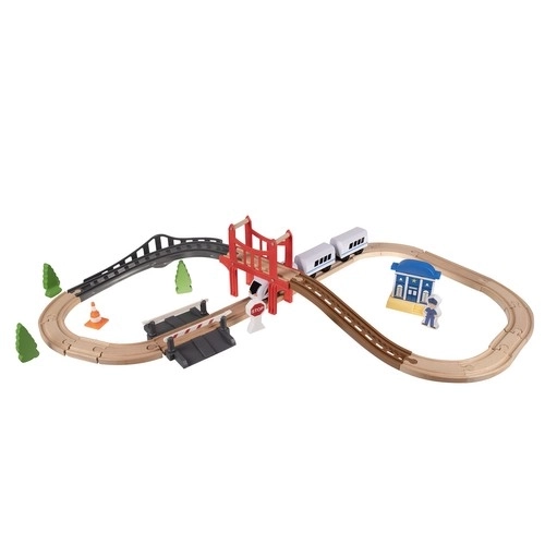 Circuit de train en bois Kruzzel 22646