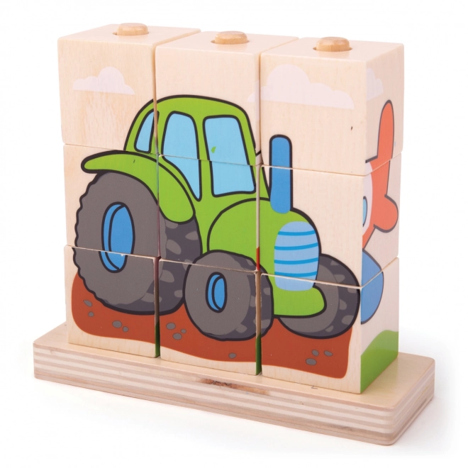 Puzzle en bois Bigjigs Baby Véhicules