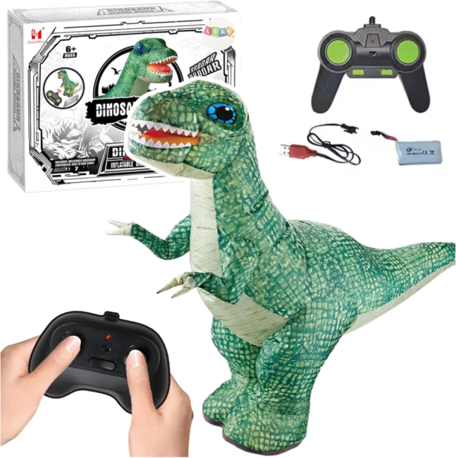 Grand Dinosaure Gonflable Télécommandé RC Vert