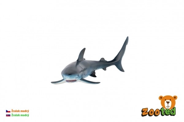 Requin bleu plastique zooté 15 cm dans un sac