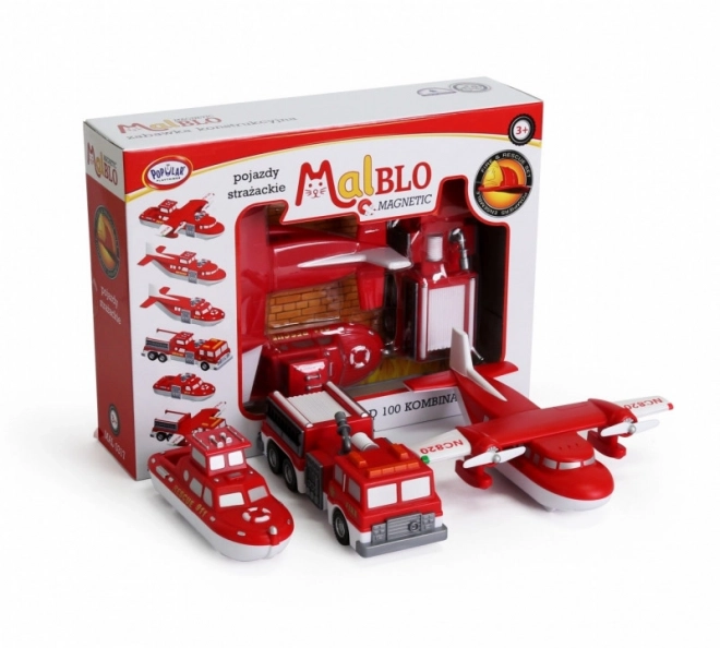 Véhicules de secours magnétiques pompiers MalBlo