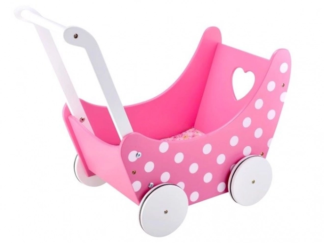 Poussette en bois pour poupées Rétro