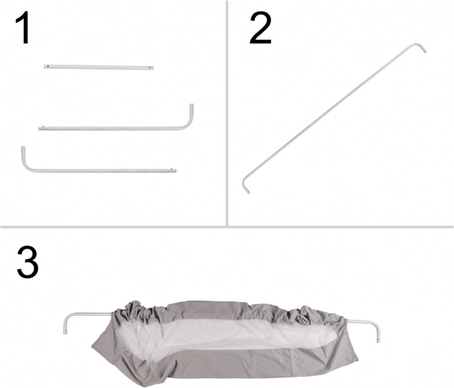 Barrière de protection pour lit pliante 200 cm grise